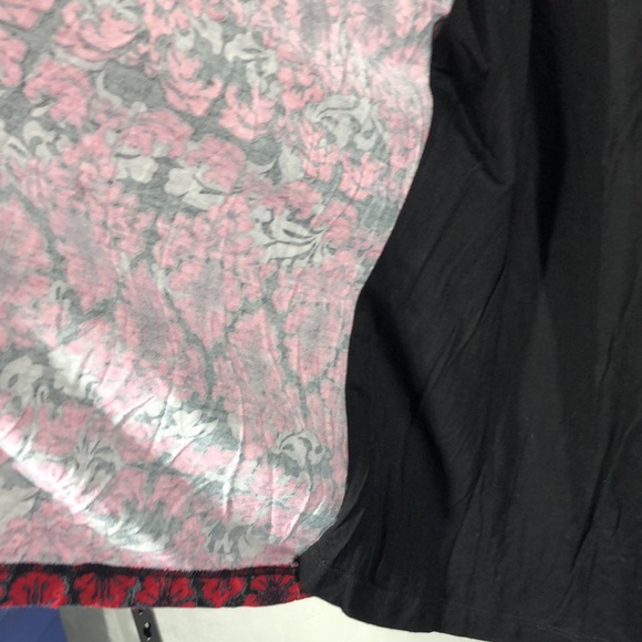 Croft & Barrow red and black built in tank cardigan combo top size 1X - Picture 4 of 11